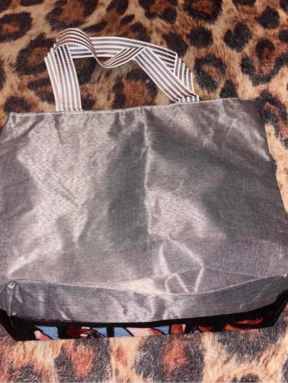 Source Unknown Black KPOP Hunter X Graphic Tote with Multi-Color Print